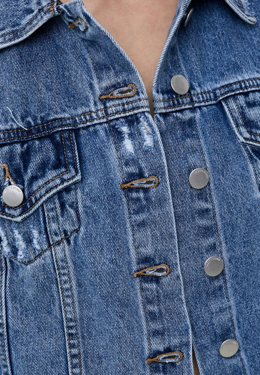 Джинсовый укороченный жакет - Incity фото 11