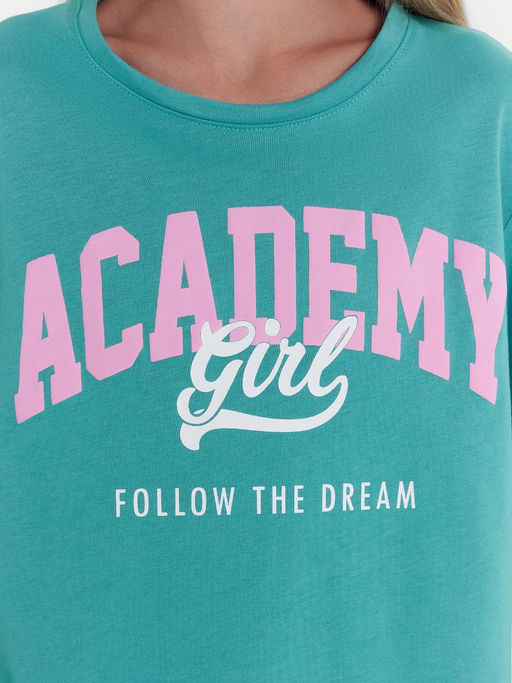 Комплект для девочек (джемпер, брюки) в бирюзовую клетку - Mark formelle фото 7