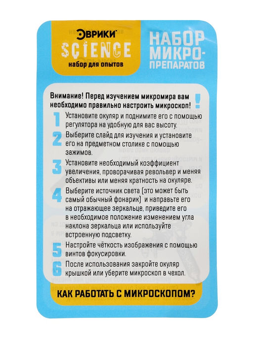 Набор для опытов «Набор микропрепаратов», фрукты и ягоды