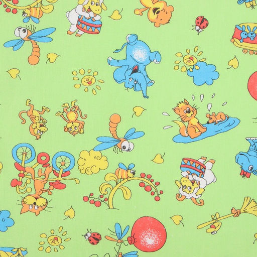 Пеленка Крошка Я Зоопарк цв.зеленый, 70*120 см, 100% хлопок  фото 2