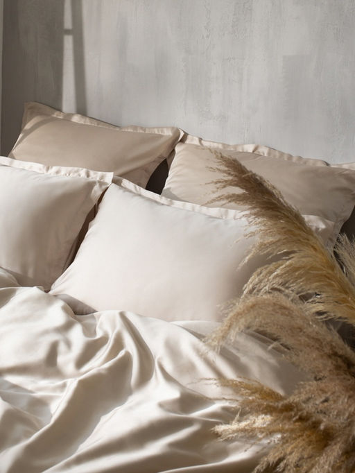 Наволочка SL Home Tencel, 70×70+3 см, тенсель, эвкалиптовое волокно 100%, бежевая