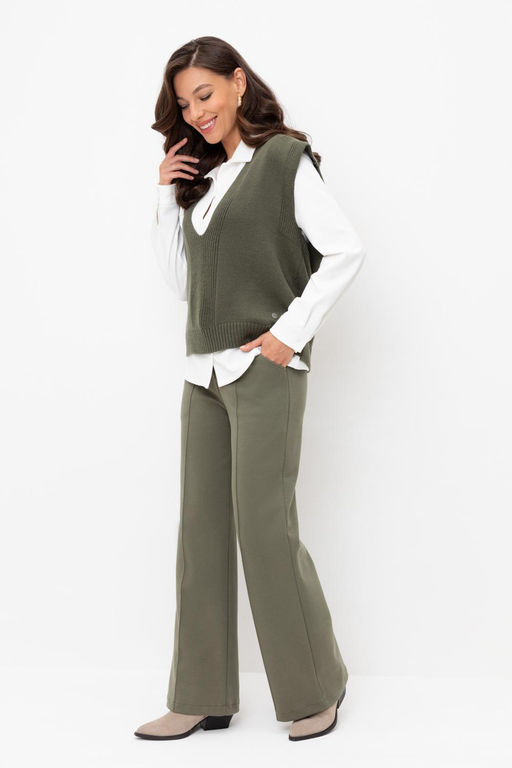 ЕВТ 4123/оливковый серый брюки жен