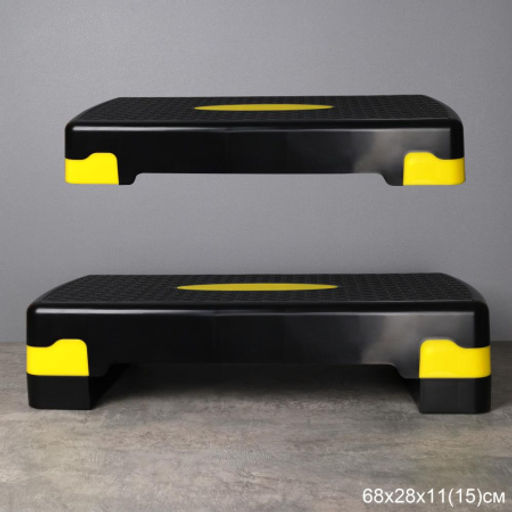 Степ платформа для фитнеса Woohooo StepFit S1 / 68см / желтый / уп 5
