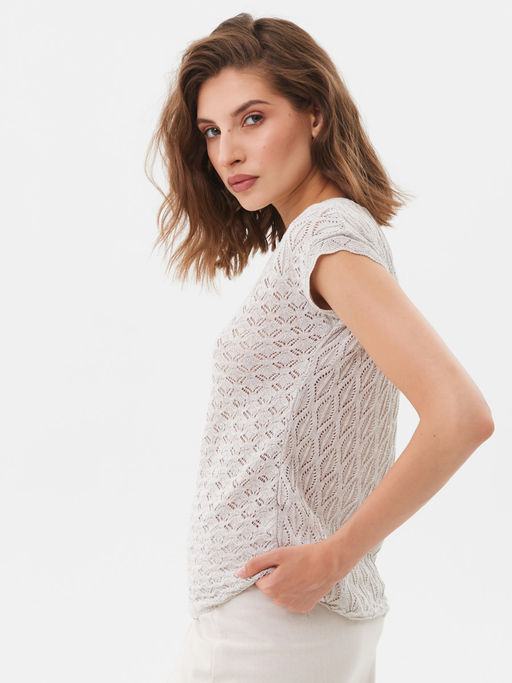 Джемпер короткий рукав л0677 лен 1