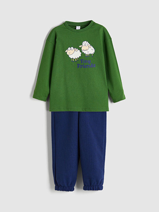 Bisiklet Yaka Erkek ?ocuk Ti??rt ve E?ofman Alt?