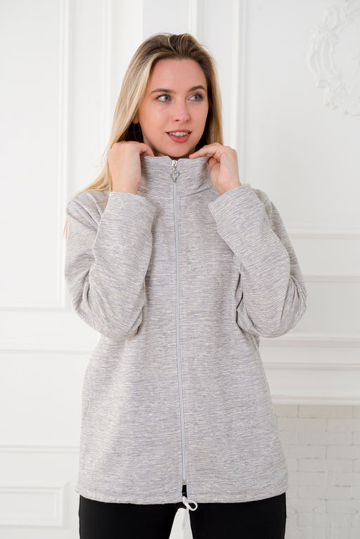 Толстовка женская из футера 2-х нитка Ирма зебра - Амадэль фото 7