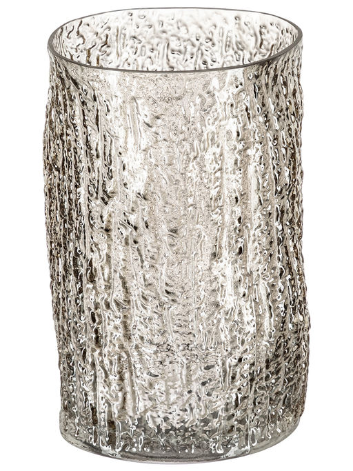 Ваза 14*14*21 см 2 л серая, стекло