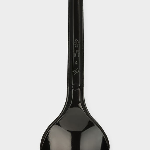 Цена за 100 шт. Ложка одноразовая «Стандарт», пластик, 12.5 см, чайная, чёрная