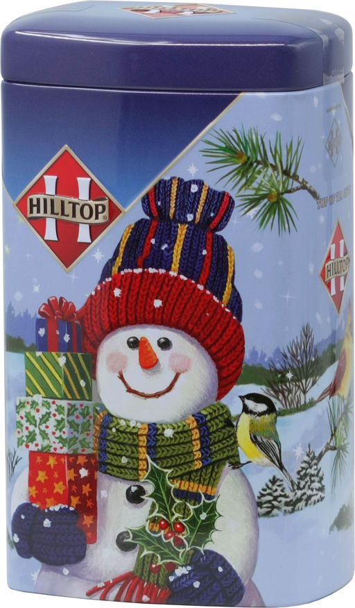 HILLTOP. Новый год. Банка. Снеговик с подарком 80 гр. жест.банка