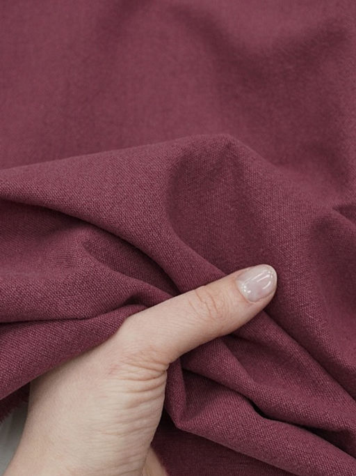 Крапива Рами (Ramie) с хлопком цв.Винтажный бордово-лиловый, ш.1.4м, крапива-50%, хлопок-50% - Купава фото 11