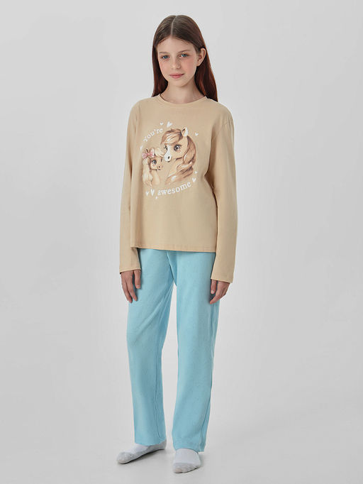 Комплект домашний для девочек с надписью Youre awesome