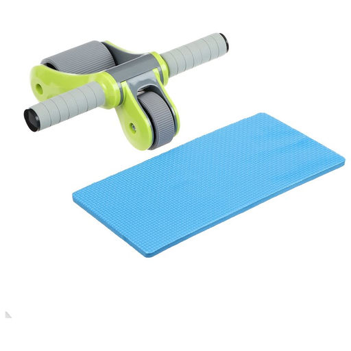 Ролик для пресса ONLYTOP, 33×24×24 см, с ковриком, цвет серый/салатовый