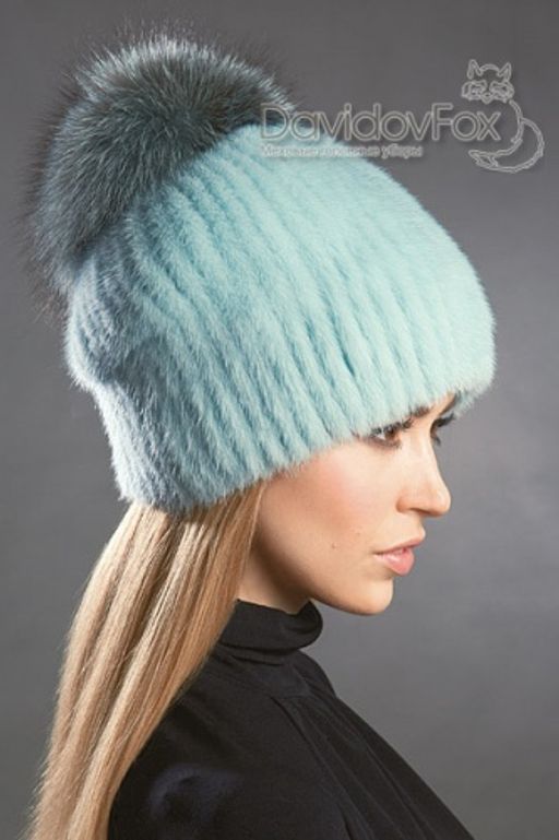 Шапка Буратино норка мята