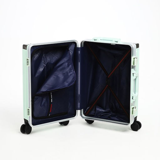 Чемодан малый 20, отдел на молнии, 2 кодовых замка, 4 колеса, крючок, цвет мятный - Simaland фото 9