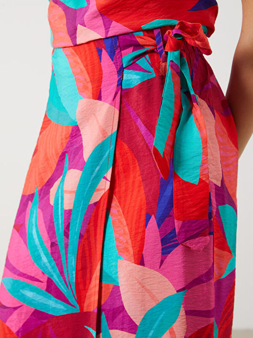 Beli Lastikli ?i?ekli Etek