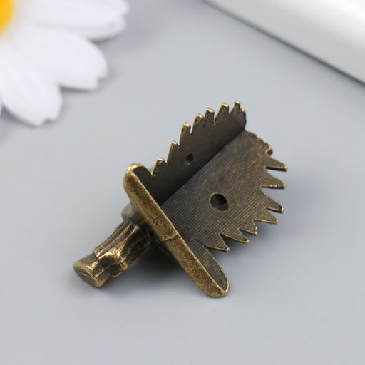 Уголок (ножка) для шкатулки металл Голова лошади бронза 2,8х3,9 см - Simaland фото 4