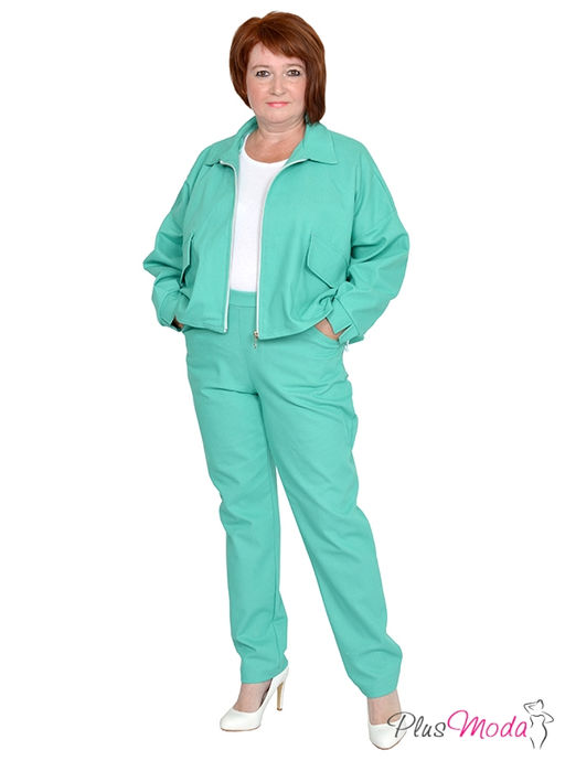 Жакет с капюшоном Модель №928 размеры 44-84 - Plusmoda фото 5