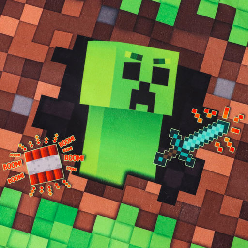 Сумка детская «Пиксели», 35×30 см, зелёная