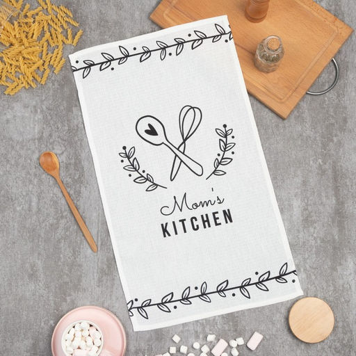 Цена за 4 шт. Полотенце Доляна Moms kitchen 35?60 см, 100% хлопок, вафля 160 г/м?