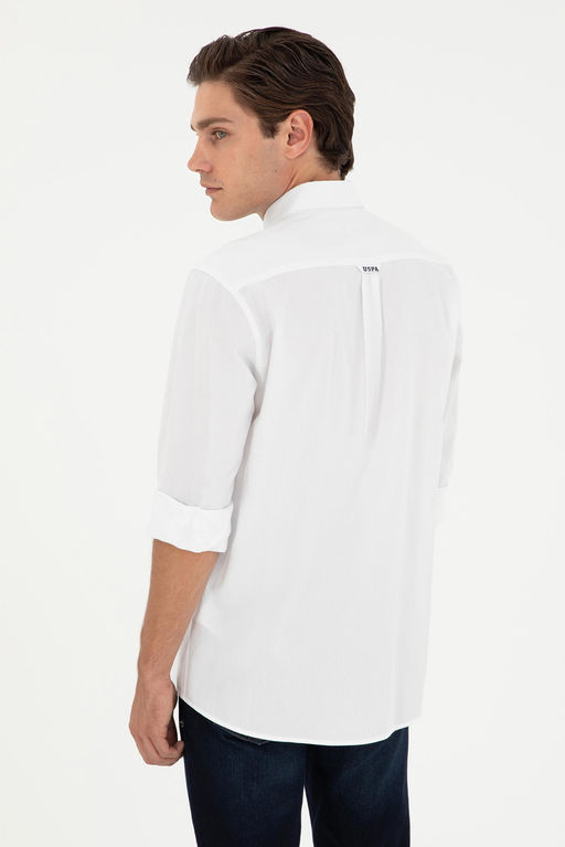 Мужская белая рубашка с длинным рукавом - U.s. polo assn фото 5