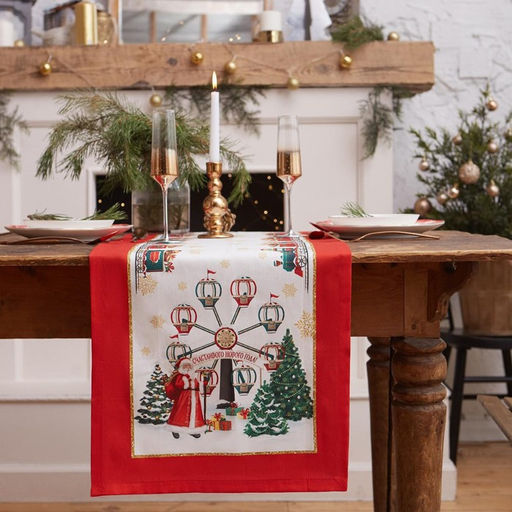 Дорожка на стол новогодняя Новогодняя ярмарка 40*147 см, 100% хл, саржа 190гр/м2 - Этель фото 5