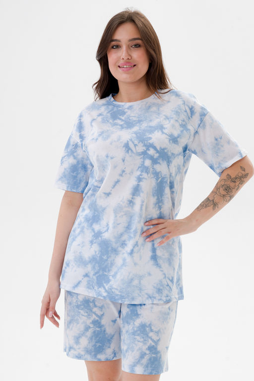 Костюм из кулирки унисекс дым голубой - Амадэль фото 5