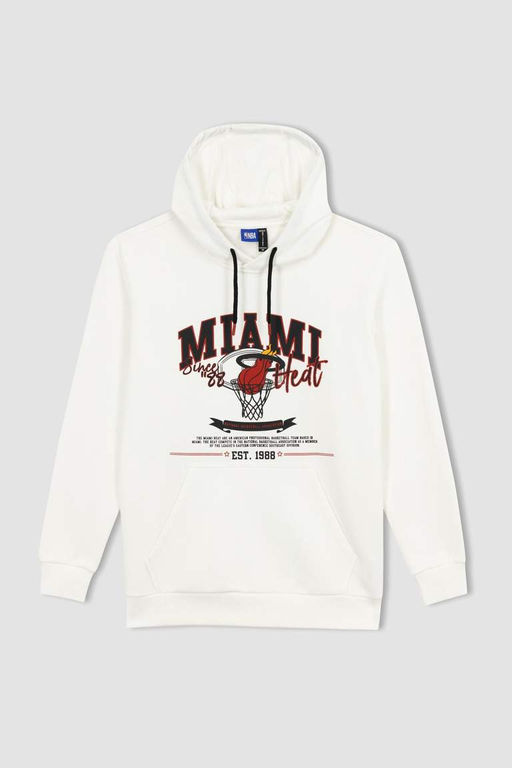 DeFactoFit Толстовка стандартного кроя с капюшоном NBA Miami Heat  фото 9