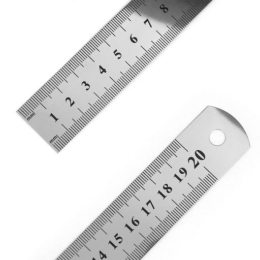 Линейка стальная Maxwell 20 см, 0.5 мм арт.MAX.8104 ПВХ чехол