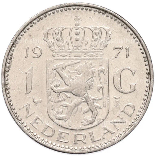 Монета 1 гульден 1971 года Нидерланды