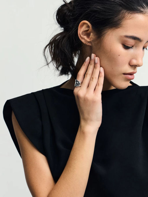 Кольцо с мятой фактурой / Zarina  фото 4