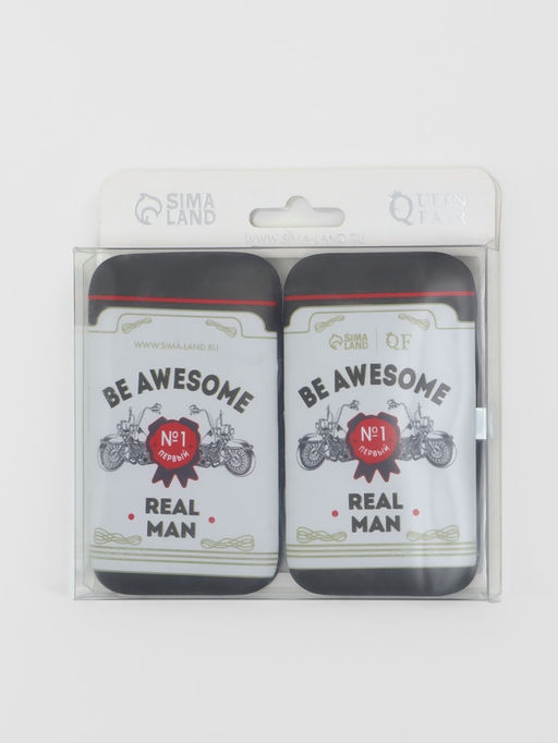 Набор маникюрный REAL MAN, 6 предметов, в футляре, в PVC - коробке, разноцветный