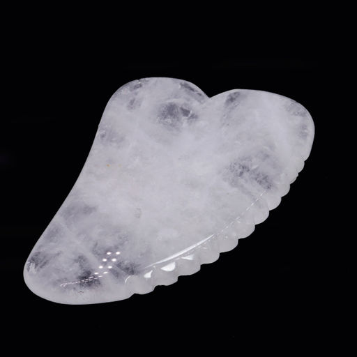 Скребок Горный хрусталь лечебный натуральный камень для лица и массажа тела