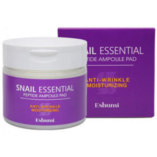 Пэды для лица с пептидами и муцином улитки - Eshumi Snail Essential Peptide Ampoile Pad, 280мл