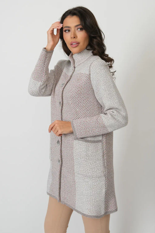 ЗЛАТА Кардиган С 2066/кофейный микс