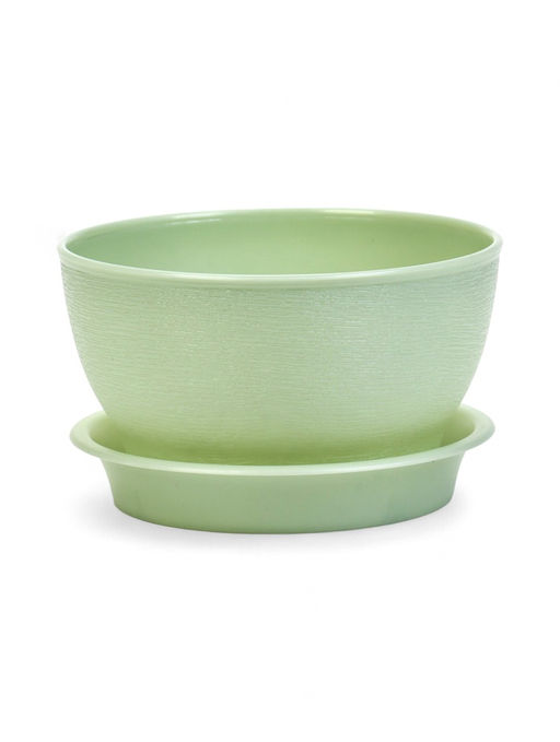 Цена за 3 шт. Горшок для цветов «Фиалочка», 500 мл, d=12.5 см, h=7 см, пластиковый, зелёный