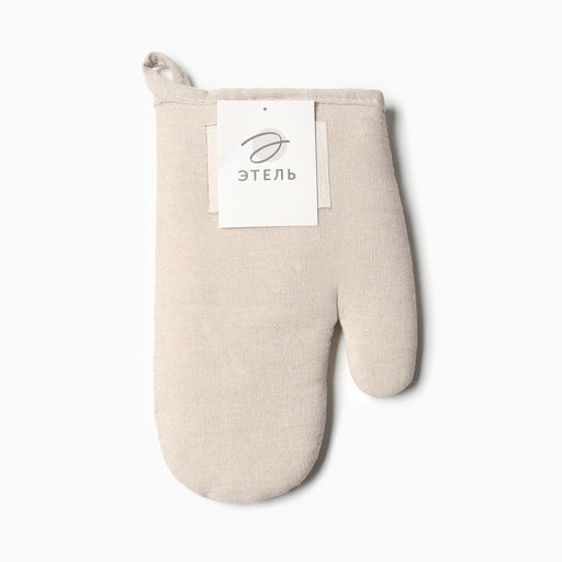 Варежка Этель «HOME», цвет бежевый, 26×16 см, 50%хл, 50%лен