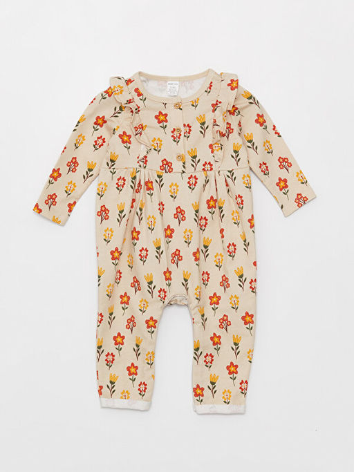 Bisiklet Yaka Uzun Kollu K?z Bebek Tulum