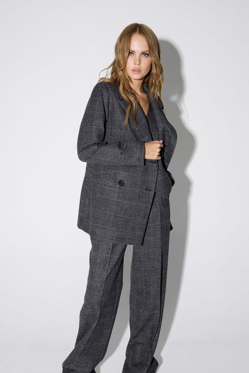 Жакет Pirs 4759 серая клетка  фото 3