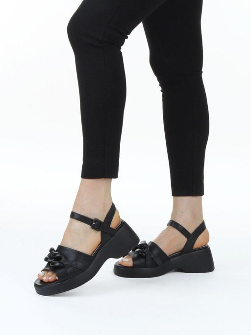 08-XL693-1 BLACK Босоножки женские (натуральная кожа)