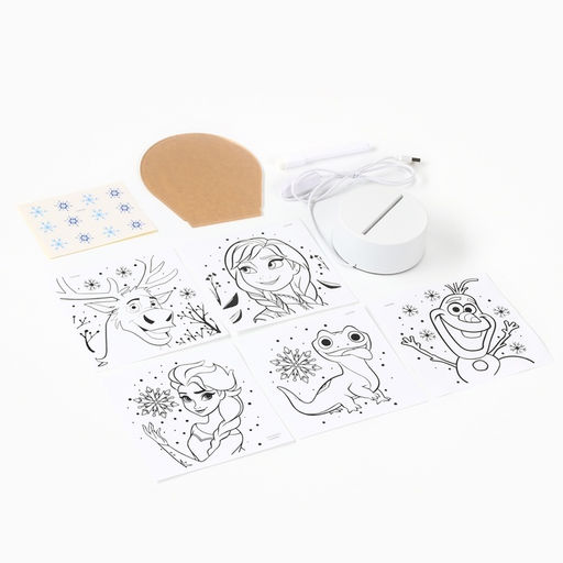 Холодное сердце «Чудесный ночник», 5 трафаретов, с маркером, с наклейками