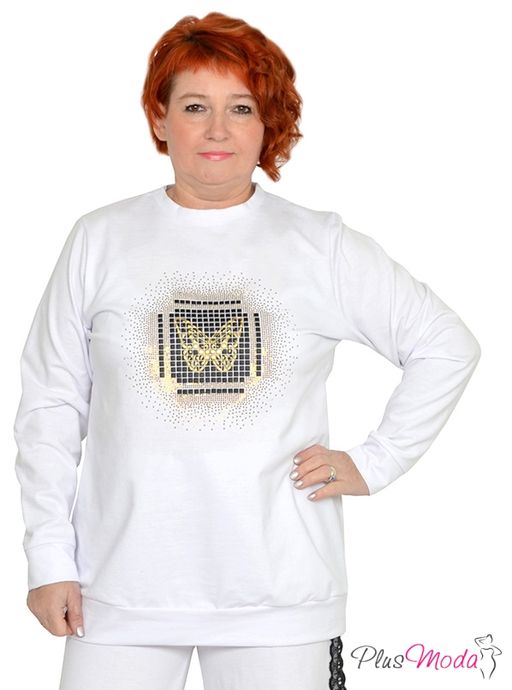 Толстовка Модель №1173 размеры 44-84 - Plusmoda фото 3