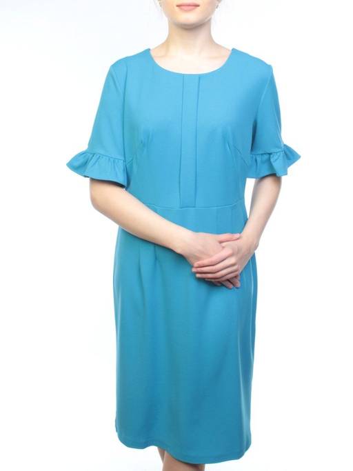 8834 LT. BLUE Платье женское (90% полиэстер, 10% эластан)