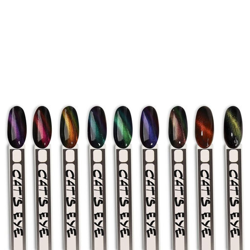 Гель лак для ногтей, кошачий глаз, трехфазный, 8 мл, LED/UV, красный (06)