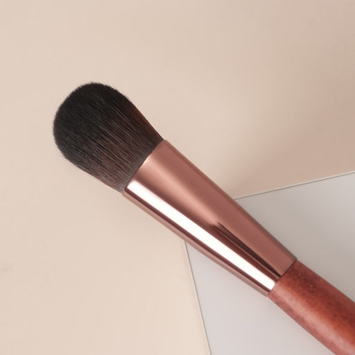 Кисть для макияжа Brush WOOD, 18 (+/- 1) см, цвет коричневый - Queen fair фото 2