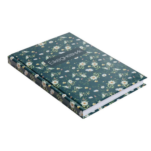 Ежедневник недатированный А5, 128 листов ЦВЕТЫ. Паттерн, твёрдая обложка, глянцевая ламинация - Calligrata фото 2