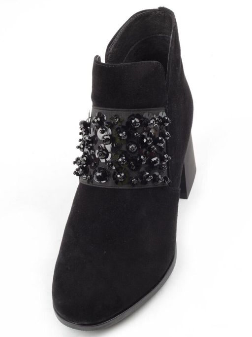 01-CGXM12-2R BLACK Ботинки женские (натуральная замша, байка) - Фабричный китай фото 6