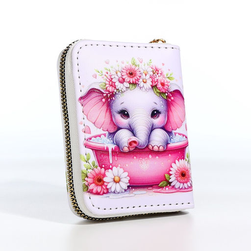 Кошелёк на молнии «Слоник», белый