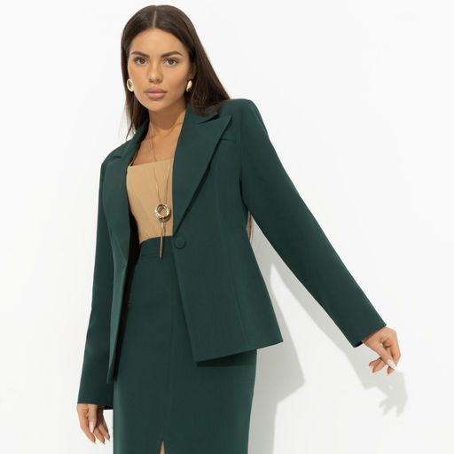 Жакет на подкладе с подплечниками Радость босса (зеленый) - Charutti фото 2