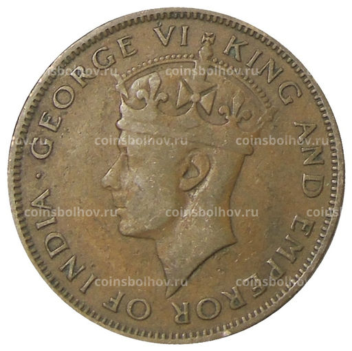 Монета 1 цент 1947 года Британский Гондурас