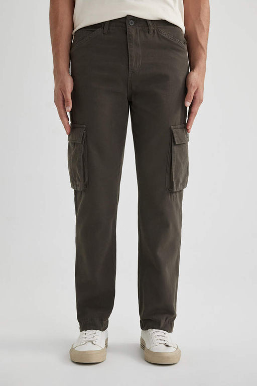 Брюки прямого кроя с нормальной талией и нормальной талией - Defacto фото 5